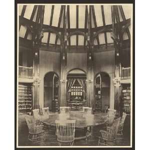  Reading Room,Billings Library,University,Vermont,c1886 