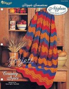 Country Spice Afghan, Ripple Sensations crochet  