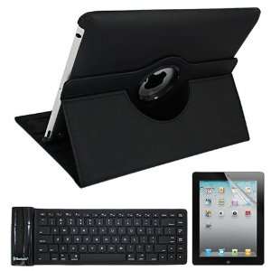  Screen Protector + Black Bluetooth Silicone Roll Up Keyboard