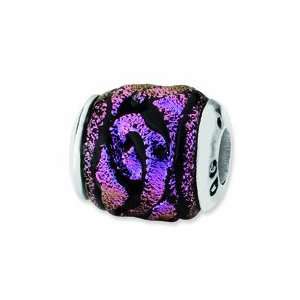   Reflections Purple Dichroic Glass Bead West Coast Jewelry Jewelry
