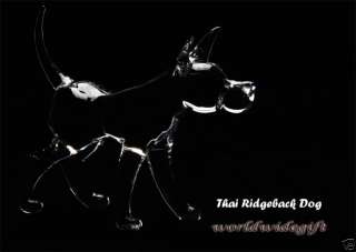Blown Glass Art Animal Figurine ~ Thai Ridgeback DOG  