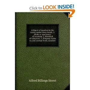   liable to, and exempt from, taxation Alfred Billings Street Books