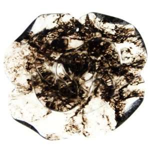 com Pendants   Black Moss Quartz With 1.2mm Hole Carved Rose Flower 