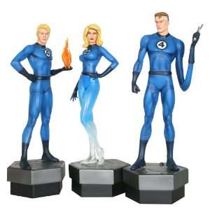  Bowen Designs Fantastic Four Painted Statues 3 Pack: Toys 