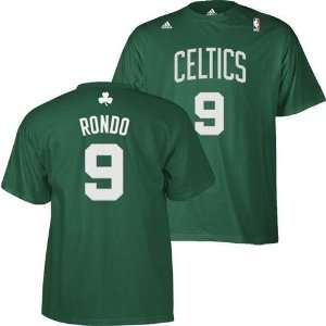  Boston Celtics Rajon Rondo Name & Number T Shirt (Green 
