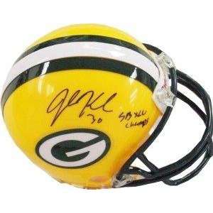  Autographed John Kuhn Mini Helmet   Autographed NFL Mini 