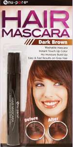 Hair Mascara on Brand New Nu Pore Nupore Hair Mascara Coloring Dark Brown Touch Up