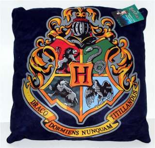 HARRY POTTER Houses of Hogwarts THROW PILLOW 14 x 14  