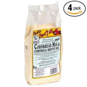 Bobs Red Mill Muffin Mix Cornbread, 24 Ounce (Pack of 4)  