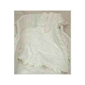  Heavenly Soft White 4 Piece Crib Bedding Set: Baby