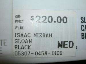 ISAAC MIZRAHI $220 black high heel shoes leather 10B  