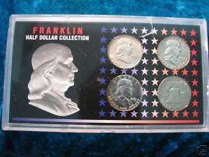 Franklin Half Dollar Collection 0.900 Silver 4 Coin Set  