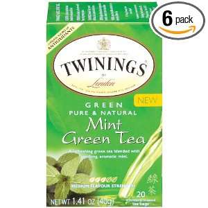 Twinings Green & Mint Tea, 6   20 Count: Grocery & Gourmet Food