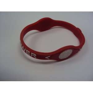  Empower Silicone Wristband Bracelet   Red/white: Toys 
