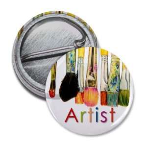 ARTIST   an Original Art by Tracey Print of Paint Brushes on a 1 inch 
