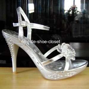   Pageant Brides Maid Prom Dance Sandal Shoes Size 8, 8.5, 9  