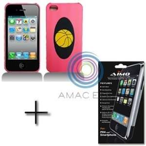  Basketball (Hot Pink) Hard Protector Case and Crystal Clear Screen 