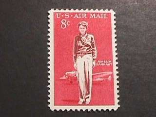 AMELIA EARHART HONORED ON A 1963 POSTAGE STAMP, PERFECT  