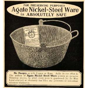   Agate Nickel Steel Ware Pot   Original Print Ad
