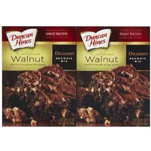 Duncan Hines Walnut Brownie Mix, 17.6: Grocery & Gourmet Food