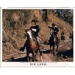 JOHN WAYNE ON HORSEBACK ORIGINAL LOBBY CARD RIO LOBO 