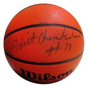  Wilt Chamberlain Autographed Indoor / Outdoor Basketball 