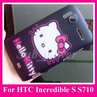 HTC Sensation 4G z710e Rubber hard Case hello kitty BK  