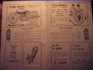 Rare 1913 Flying Merkel Ad in Lyceum Programme  