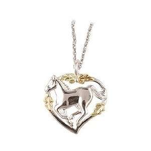  Black Hills Gold Necklace   Horse   Heart: Jewelry
