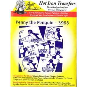  Penny the Penguin Aunt Marthas Hot Iron Embroidery 