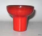huronia flame red candleholder canadian art pottery  