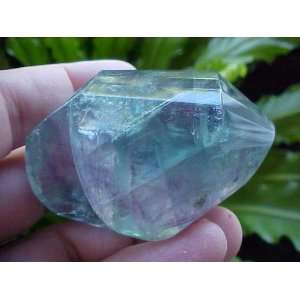  E3617 Gemqz Rainbow Fluorite Free Form Faceted Large 