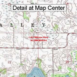USGS Topographic Quadrangle Map   Lake Miltona West, Minnesota (Folded 