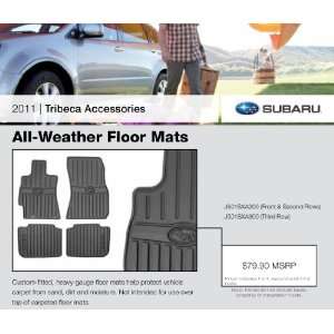  2011 Subaru Tribeca OEM All Weather Floor Mats: Automotive