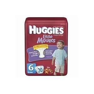  Huggies Supreme Little Movers Diapers, Size 6, 20 count 