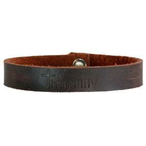  Brown Humility Leather Bracelet: Jewelry