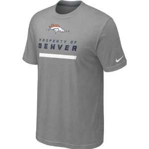   Broncos Heathered Grey Nike Property Of T Shirt