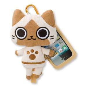  Monster Hunter Airou Phone Friends Plush Doll Case for 