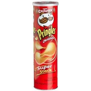 Pringles Potato Crisps Super Stack, Original, 6.41 Ounce Tubes (Pack 