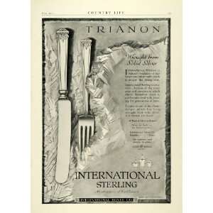  1922 Ad International Silver Silverware Trianon Patterns Meriden 