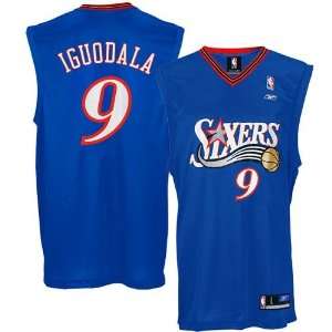   76ers #9 Andre Iguodala Royal Blue Replica Jersey: Sports & Outdoors