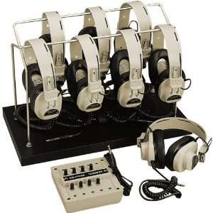 Eight Person Mono Listening Center with Storage Rack   Straight Cord