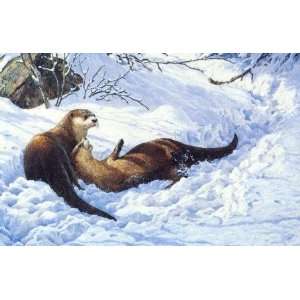   Weirs   Winter Games   River Otters Artists Proof