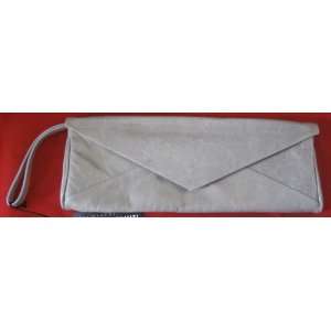  Maurizio Taiuti Gray Genuine Leather Clutch/Purse/Handbag 