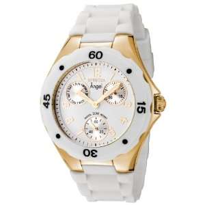  Invicta Womens 0718 Angel Gold Plated White Watch 