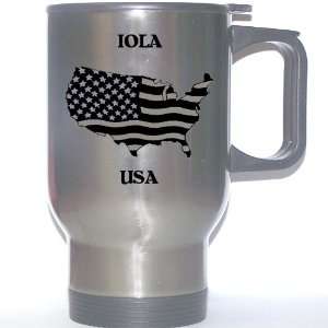  US Flag   Iola, Kansas (KS) Stainless Steel Mug 