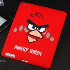   birds Silicon Rubber Case for apple iPad 2 (red) 
