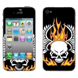  Flaming Skull Skin for Apple iPhone 4 4G 4th Generation 