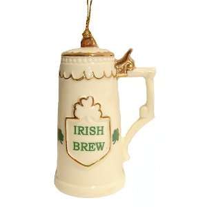  Porcelain Irish Brew Beer Stein Christmas Ornament 