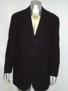 HUGO BOSS Black Felt Wool SIRRAH Jacket Blazer Sz 42 42L LRG  